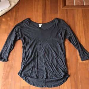 J Crew Scoop Neck 3/4 length Tee-XS